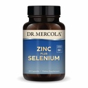 Dr. Mercola Zink Plus Selenium - Mineral Blend Supplement - til immunforsvar, hjerne og åndedrætsværn - Indeholder zink Glycinate Chelate & Kobber - GMO- Free & Gluten- Free - 30 kapsler (30 Servere)