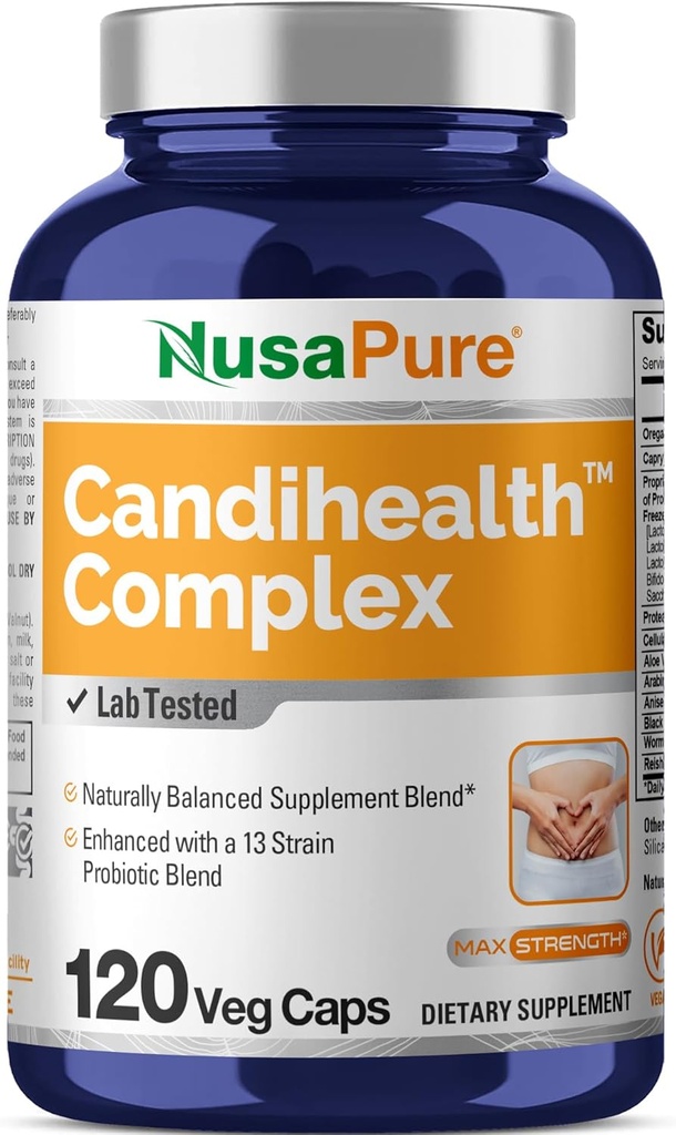 NusaPure CandiHealth Complex (ikke- GMO, Vegan) 120 Veggie kapsler