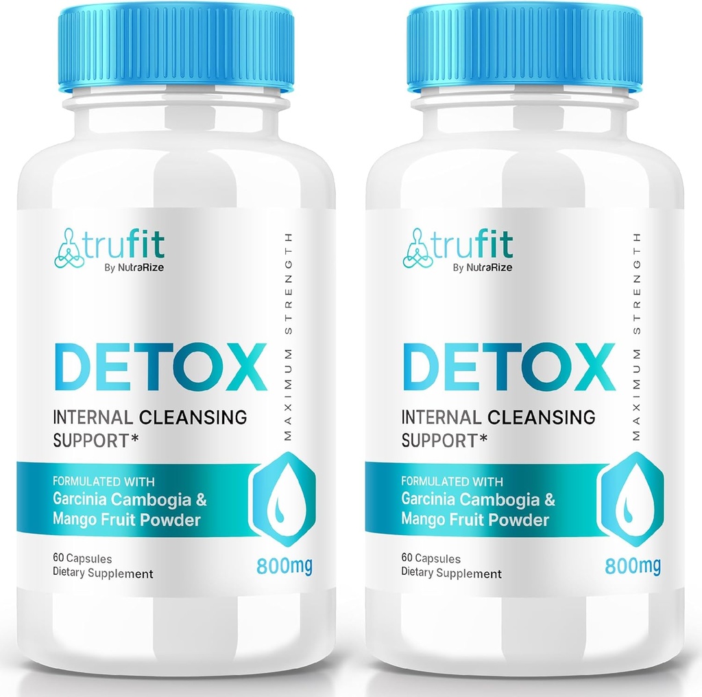 (2 Pack) TRUFLT Detox piller, TRUFLT Keto kapsler - Avanceret formel til at understøtte intern clearing, TRU- FlT Keto ACV supplement, Keto Vitaminer, TRUFLT Keto Nutrition, TRU FlT pulver (120 kapsler)