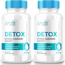 (2 Pack) TRUFLT Detox piller, TRUFLT Keto kapsler - Avanceret formel til at understøtte intern clearing, TRU- FlT Keto ACV supplement, Keto Vitaminer, TRUFLT Keto Nutrition, TRU FlT pulver (120 kapsler)
