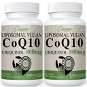 Liposomal CoQ10 800 mg Ubiquinol Softgel, Max Absorption Ubiquinol Coenzym Q10, Ubiquinol CoQ10 Supplement for antioxidant, Heart Function & Energy Production, Pure CoQ10 800mg, 120 Vegan Softels