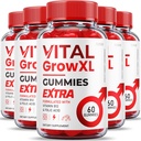 (5 Pack) Vital Grow XL Gummies - Maximum Strength Formel - Vial Grow XL Extreme Strength Formel, Vital Grow XL Anmeldelser, Samlet daglig sundhedsstøtte 1000mg Maximum Wellness Supplement (300 Gummies)