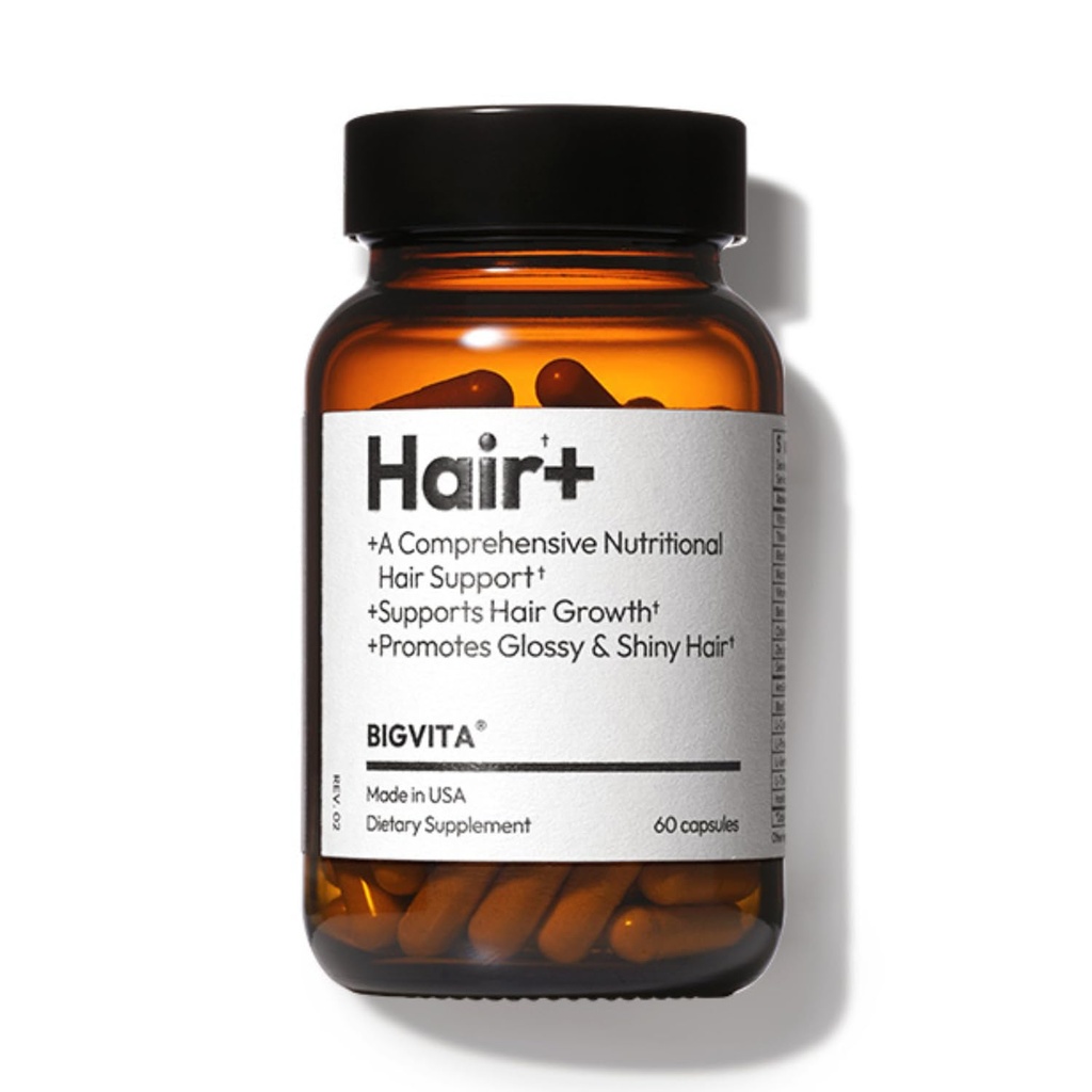 BIGVITA hårvækst supplement - hurtig hårvækst for Thicker, Fuller Hår Note 124; AnaGain ™ Nu, Biotin, Black Sesame Extract