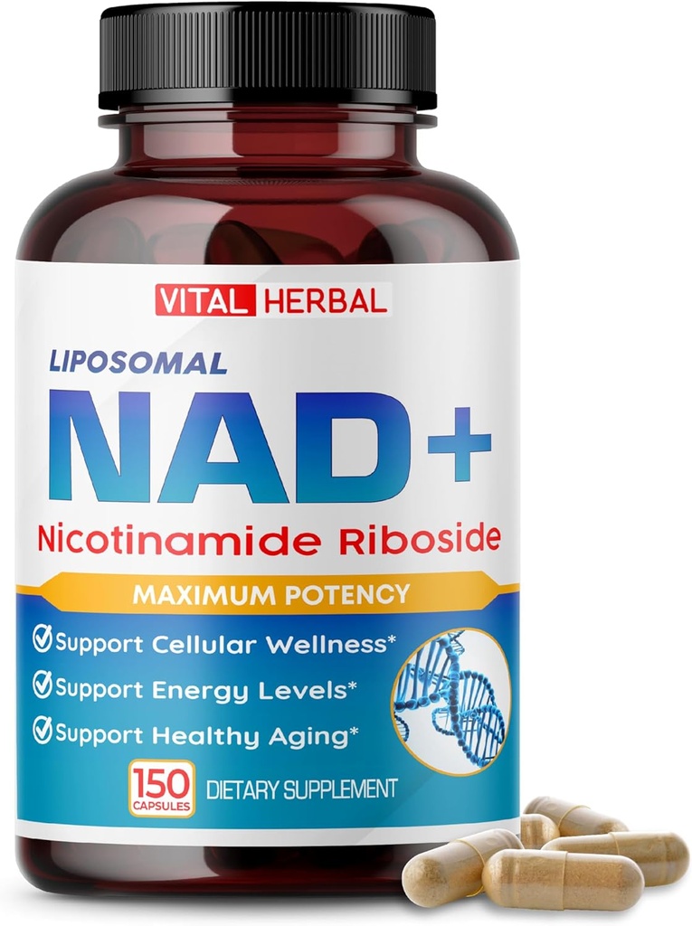 Liposomal Nicotinamid Riboside Complex - NR med Resveratrol, Quercetin & mere - 150 kapsler - Made in USA