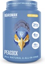 BIRDMAN Peacock Vegan Protein Powder Note 124; Komplet Plant baseret Måltid Erstatning Rystes med Magnesium, D-vitamin, MCT Oil