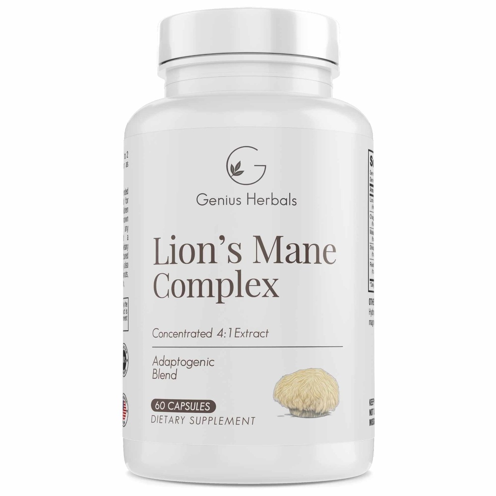 Lions Mane Complex - 700mg of Concentrated Extract for Brain Health, Cognitive and Memory Support - 60 Capsules