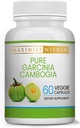 Maksimum Slim 100% Pure Garcinia Cambogia Supplement - HCA Extract - Vægtstøtteformel for mænd og kvinder - Non- GMO, Gluten Free - 60 kapsler