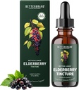 Betterbrand BetterLungs Elderberry Tinktur Kosttilskud - Alle naturlige sukker- fri ikke-GMO vegetar til vinter immunforsvar (30 dag)