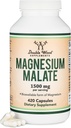 Magnesium Malatkapsler (420 Tæl) - 1.500mg Per Servering (Magnesiumbundet til Malic Acid), Tredjeparts testet, Vegan Friendly, Gluten Free by Dobbelt Wood Kosttilskud