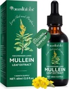 Mullein Leaf Extract Drops- Organic Liquid Mullein Extract Supplement for Lungs Health - Vegan, Ingen Tilsætningsstoffer Bronchial rense for Health Support