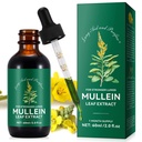Mullein Leaf Extract Drops- Organic Liquid Mullein Extract Supplement for Lungs Health - Vegan, Ingen Tilsætningsstoffer Bronchial rense for Health Support
