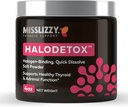 Miss Lizzy HaloDetox - Pure, uraffineret Pink Salt Powder med 80 Mineraler til Halogen Detox Bromine, Chlorine, & Fluorid, Replenish Electrolytes, & Support Sund Thyroid & binyrefunktion - 4oz