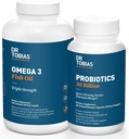 Dr. Tobias Probiotika 30 milliarder og Omega 3 Fish Oil (2000 mg) til fordøjelsesstøtte & Samlet sundhed