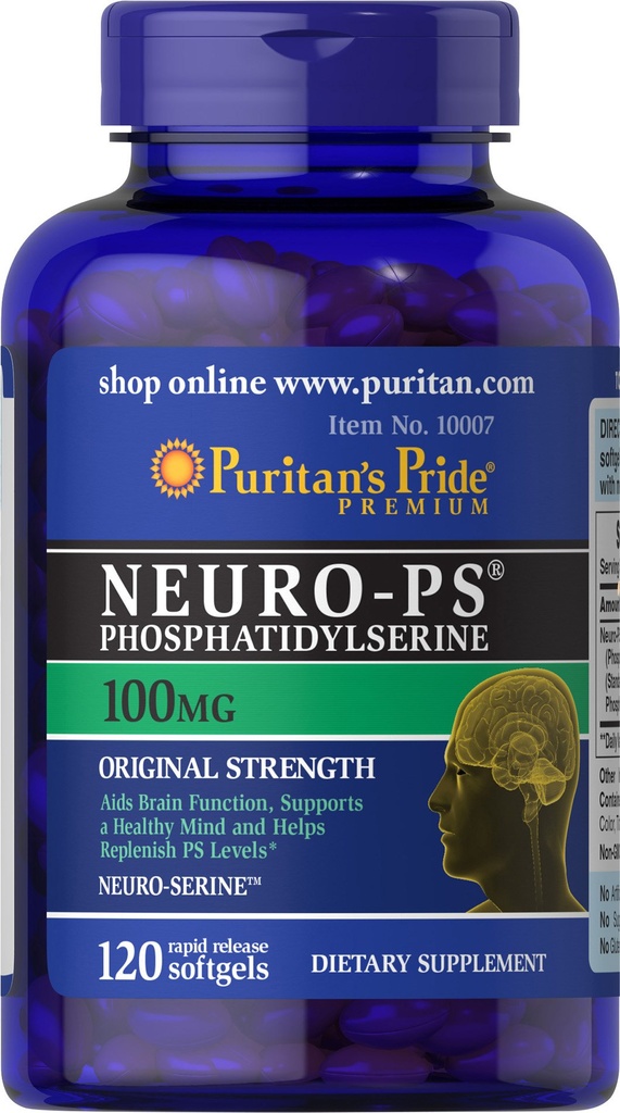Puritans Pride Neuro- PS 100 mg Softgels, 120 Count