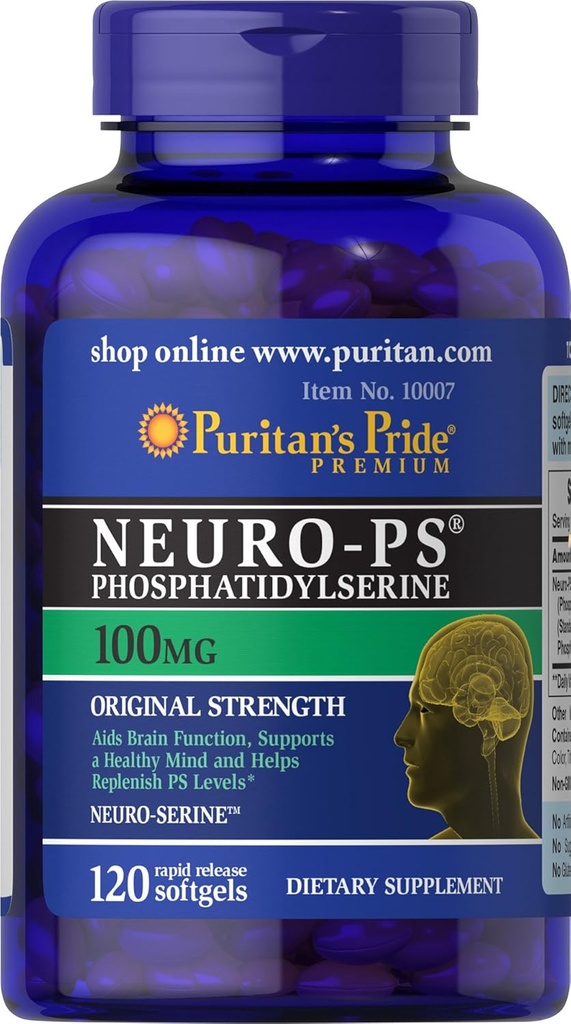Puritans Pride Neuro- PS 100 mg Softgels, 120 Count