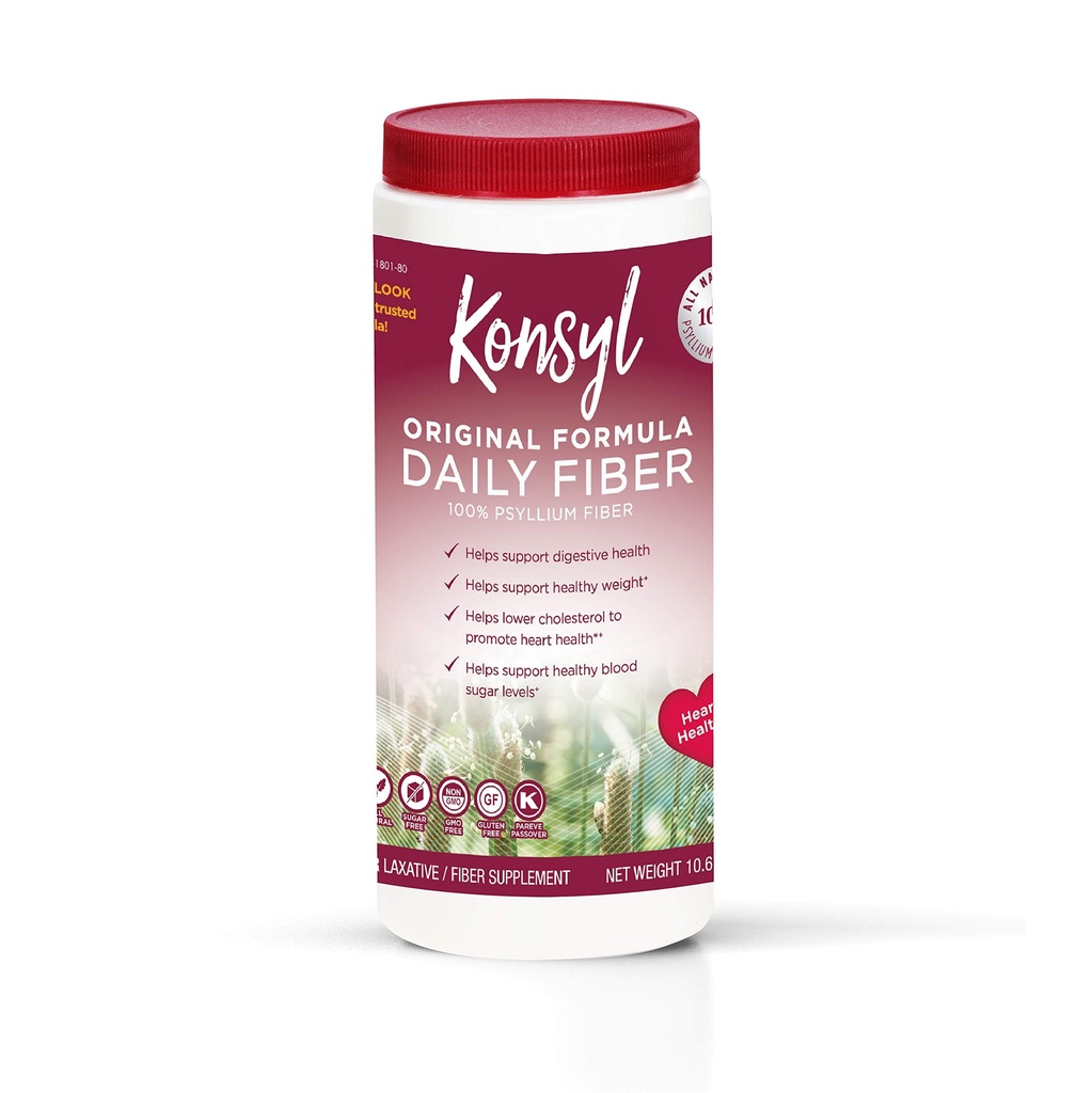 KONSYL TICALS Original formel 100% Psyllium Fiber, 10.6 Ounce, Powder