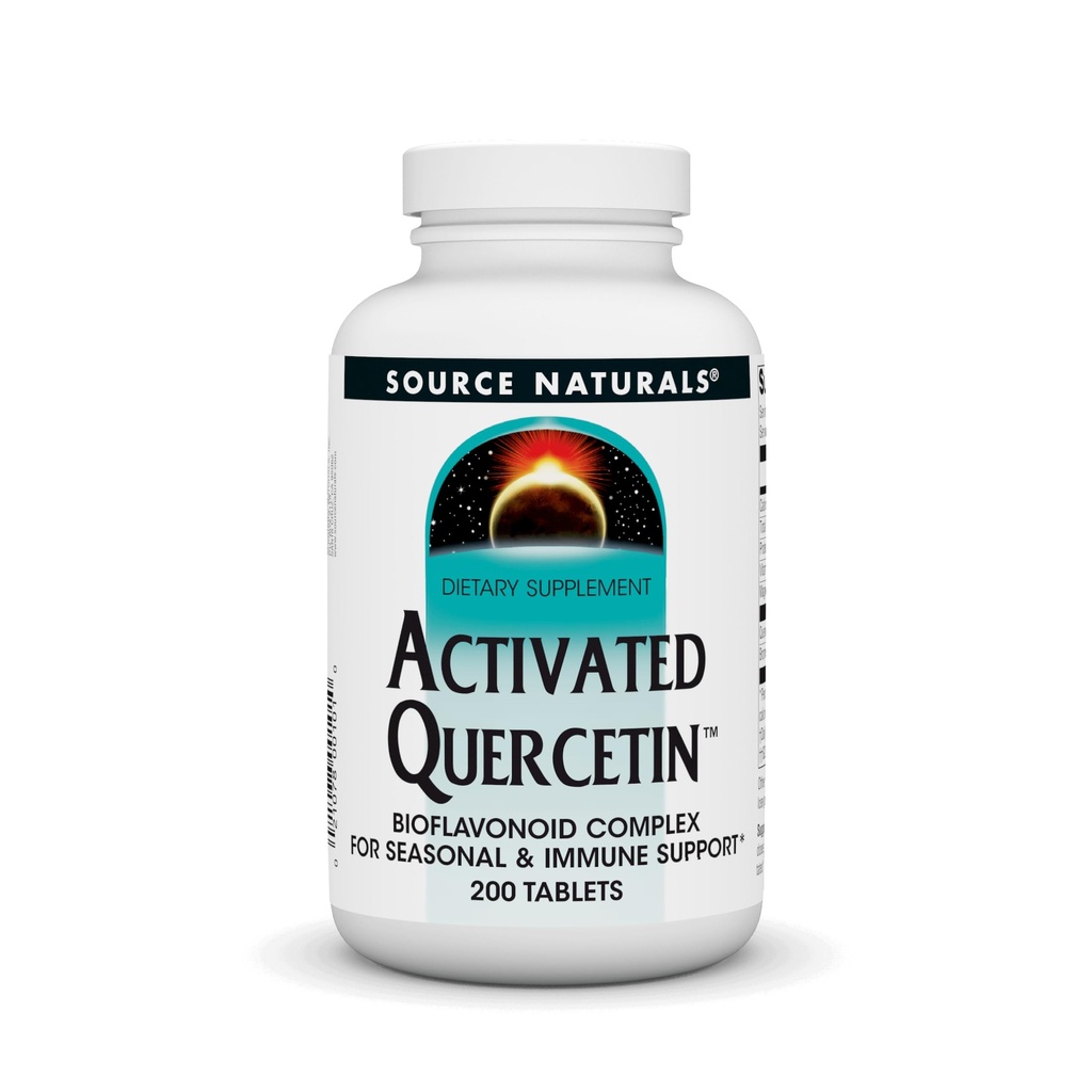 Kilde Naturals Aktiveret Quercetin - Plant- Derived Bioflavonoid Complex - Sæson- og immunforsvar * - 200 Vegetarin Friendly Tablets