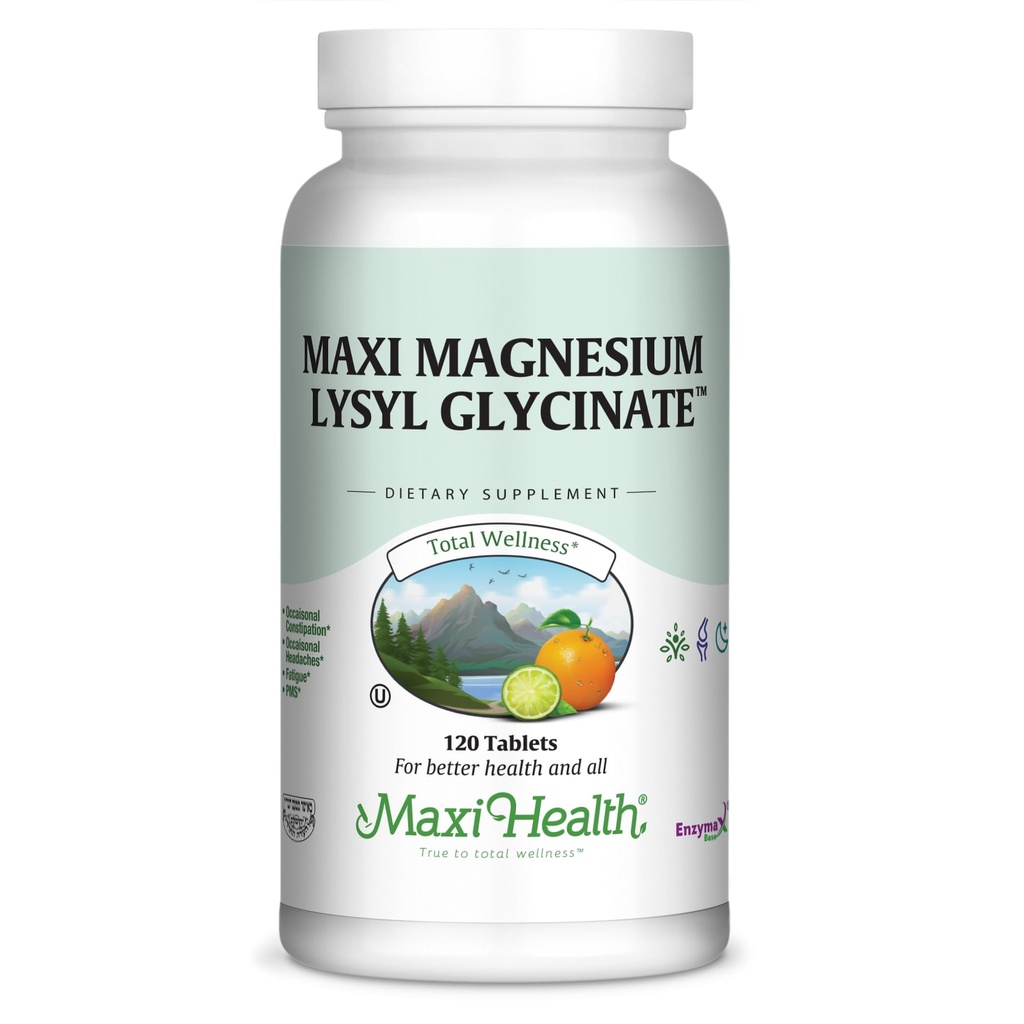 Maxi Magnesium Lysyl Glycinat Capsule - Bedre Absorption- 120 Capsule- Kosher
