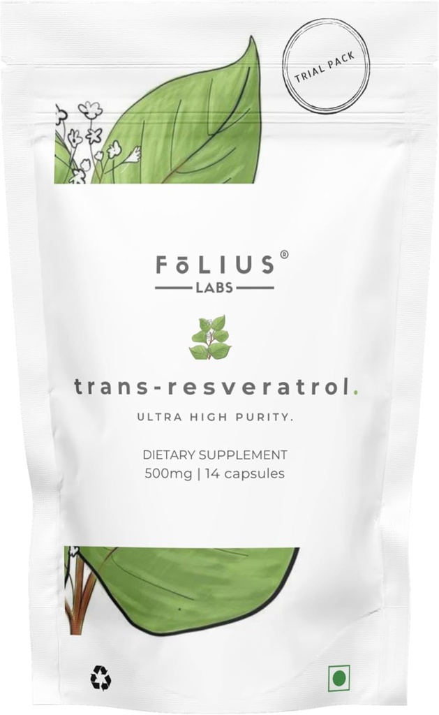 Ultra High Renhed Resveratrol kapsler - 99% Trans- Resveratrol - Japansk Knotweed Extract - Support Immunity, Support Sund Aging - (1 uge Trial Pack)