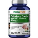 NusaPure Odorless Hvidløg 100: 1 Extract, 50 mg Ækvivalent med 5000mg Kapsler