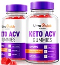(2 Pack) Ultra Quick Keto ACV Gummies, UltraQuick Keto + ACV Vægttab Support, Premium Keto Plus ACV Formel, Natural Apple Cider Vinagre, Official Gomitas Anmeldelser (120 Gummies)