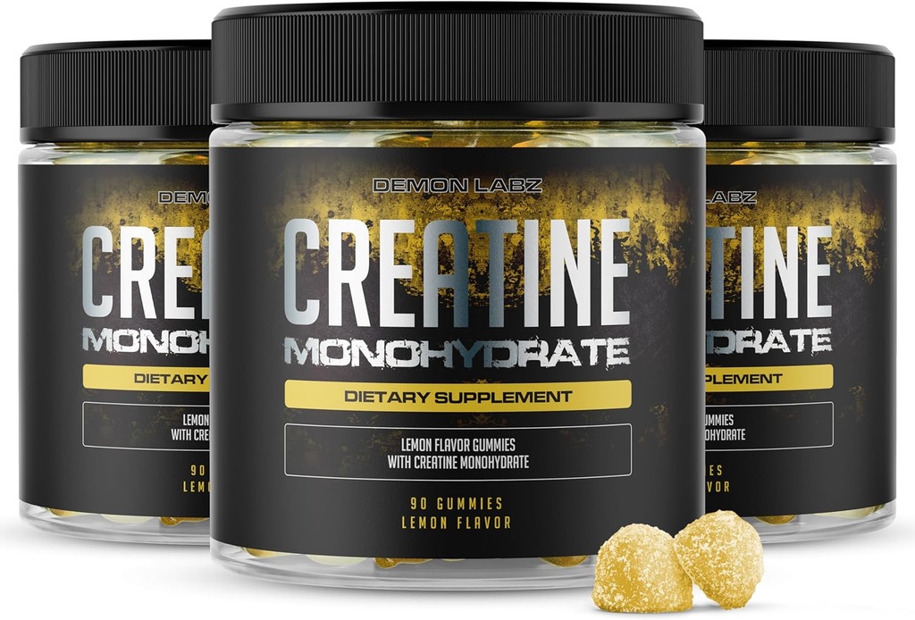 Creatinmonohydrat - Gummies with Lemon Flavor (90 Greve (pakning med 3))