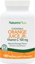NaturePlus Orange Juice Jr. - 180 tyggetabletter - 100 mg C-vitamin - immunsystem support - blid på Maven - Vegan, Gluten Free - 180 Serveringer