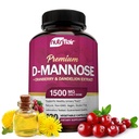 NutriFlair D- Mannose 1200mg, 120 Kapsler - med Cranberry og Mælkebøtte Extract - Natural Urinary Tract Health UTI Support - Best D Mannose Powder - Flush Urenheder, Detox Body, for kvinder og mænd