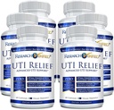 Forskning Verified UTI Relief - Urinary Tract Support Supplement - 100% Natural, Vegan med Lingonberry, Cranberry & D- Mannose - 6 Flaske (6 Måned Supply)