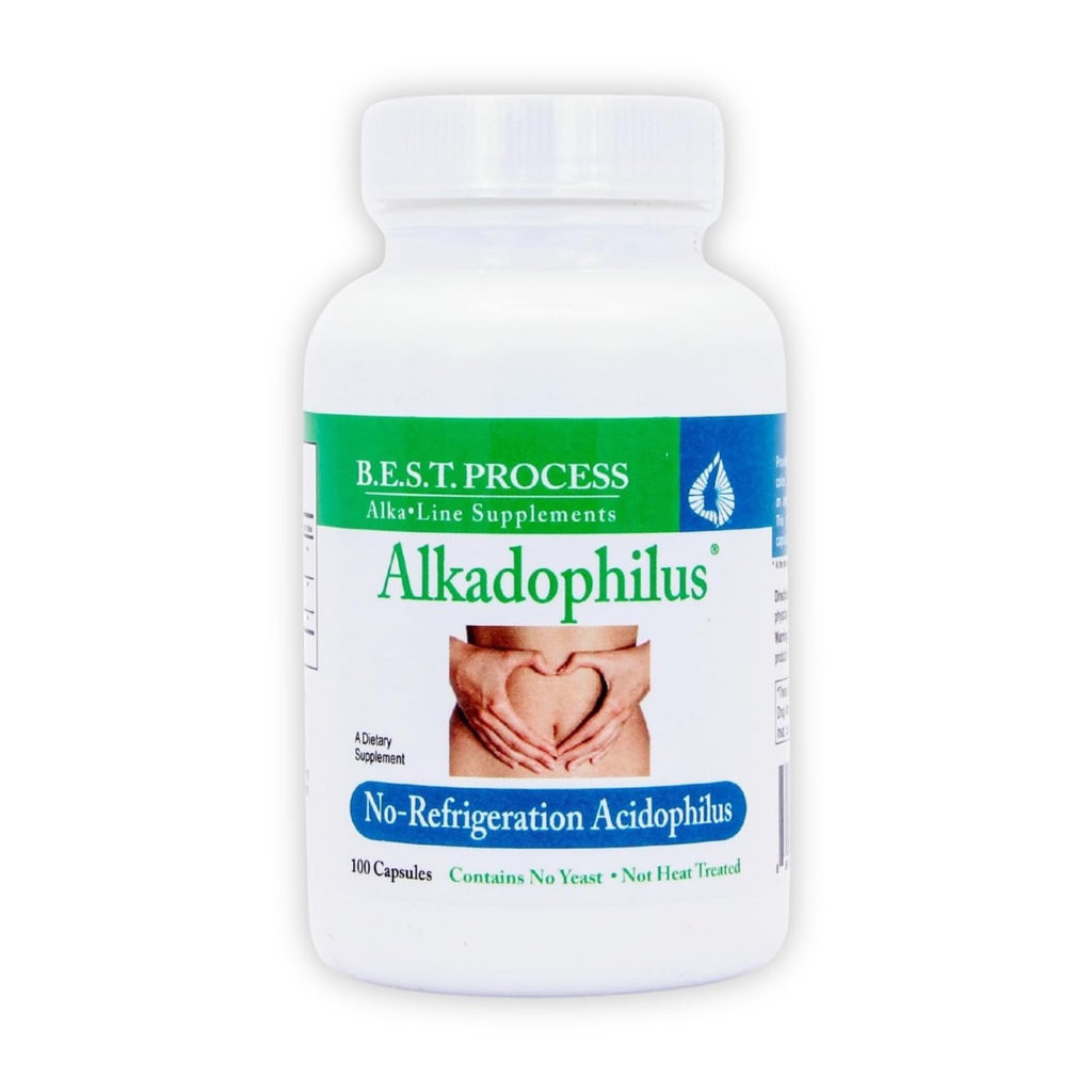 Alkadophilus Best Process Alkaline - Ingen køling Probiotisk & Prebiotisk fordøjelsestillæg - 1,5 milliarder CFU af gode Bacteria & Beetroot