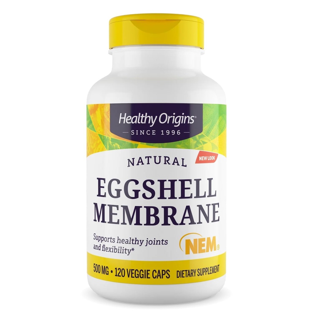 Sund oprindelse Eggshell Membrane 500 mg (NEM, non- GMO, Gluten Free, Joint Support), 120 Veggie Caps