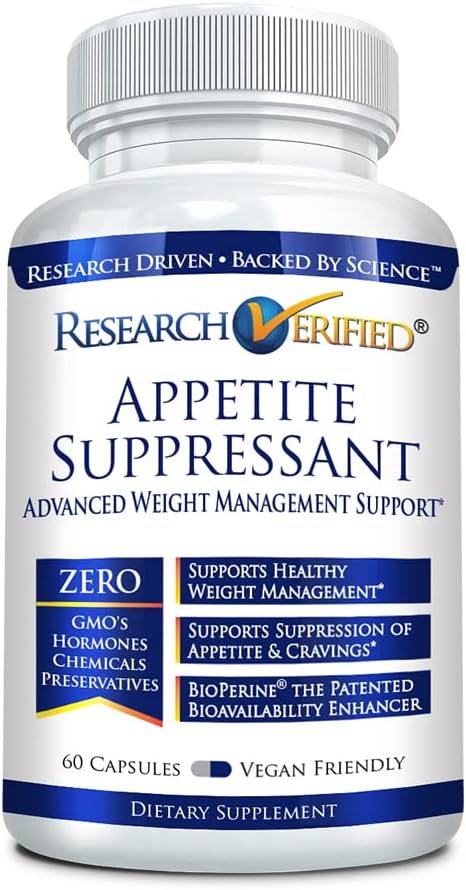 Forskning Verificeret Appetite Suppressant - Curb Cravings, Reach Satiety, Boost Metabolisme - 60 Kapsler - Pakning med 1 stk.
