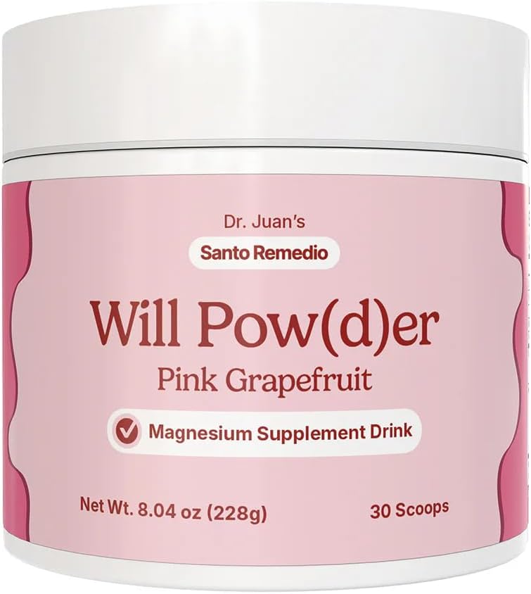 Will Powder Kosttilskud Pulveret Botanisk drik Magnesium Kalium og Herbal Blend Pink Grapefrugt Flavor Stress Support Muskelafslapning Ingen Tilføjet Sugars Vegetar 30 Servering