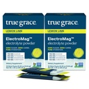 Sand Grace ElectroMag - 16 Stick Packs (pakke af 2) - Lemon Lime - Electrolyte Powder for Rapid Hydration - Natrium, kalium, Magnesium & Cordyceps - Zero Sugar & Carbs - Non- GMO - 32 Total Servering