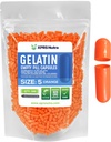 XPRS Nutra størrelse 5 Tomme kapsler - 500 Tomme meget små Tomme Gelatine kapsler - Piller gør det selv Capsule Fyldning - Fyldelige Pille Gel Caps til Do- It- Yourself Vitamin Kosttilskud (Orange)