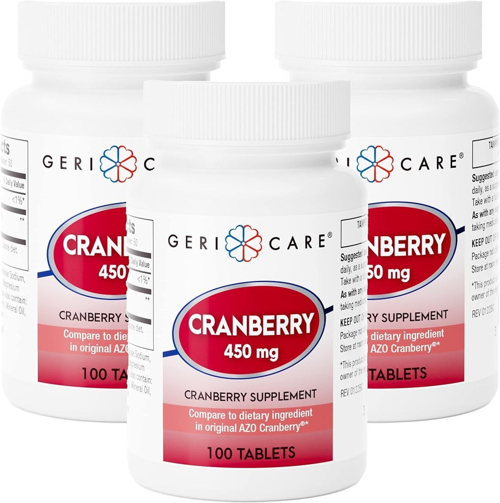 GeriCare Cranberry Supplement, 100 tabletter 450 mg (3)