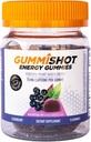 GummiShot Energy Gummies, 1125 mg Plantbaserede Koffein Chews per flaske, Lang Vedvarende Energy Boosters, Elderberry (15ct)