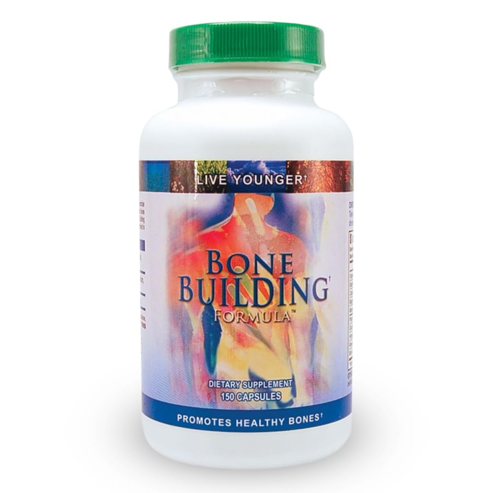 Youngevity Bone Building Formel ™ - Calcium, Magnesium, D3, Biotin, Glucosamin HCl for ben sundhed, og densitet - Væsentlige CoFactors: Trace Minerals, Boron, Horstail Herb, Rosehips (150 Caps)