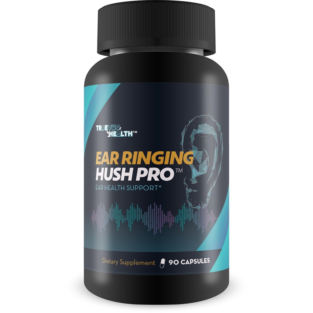 Øre Ringing Hush Pro - Tinnitus Relief til Ringøre - hørelse Support - Støtte Reduceret Hævelse & Forbedret cirkulation til Øre Ringning Relief - Naturlige Formel Øre Ringning piller