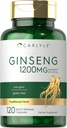 Carlyle Ginseng Extract Supplement: 124; 120 Kapsler: 124; 1200mg: 124; Piller til mænd og kvinder: 124; Non- GMO og gluten fri