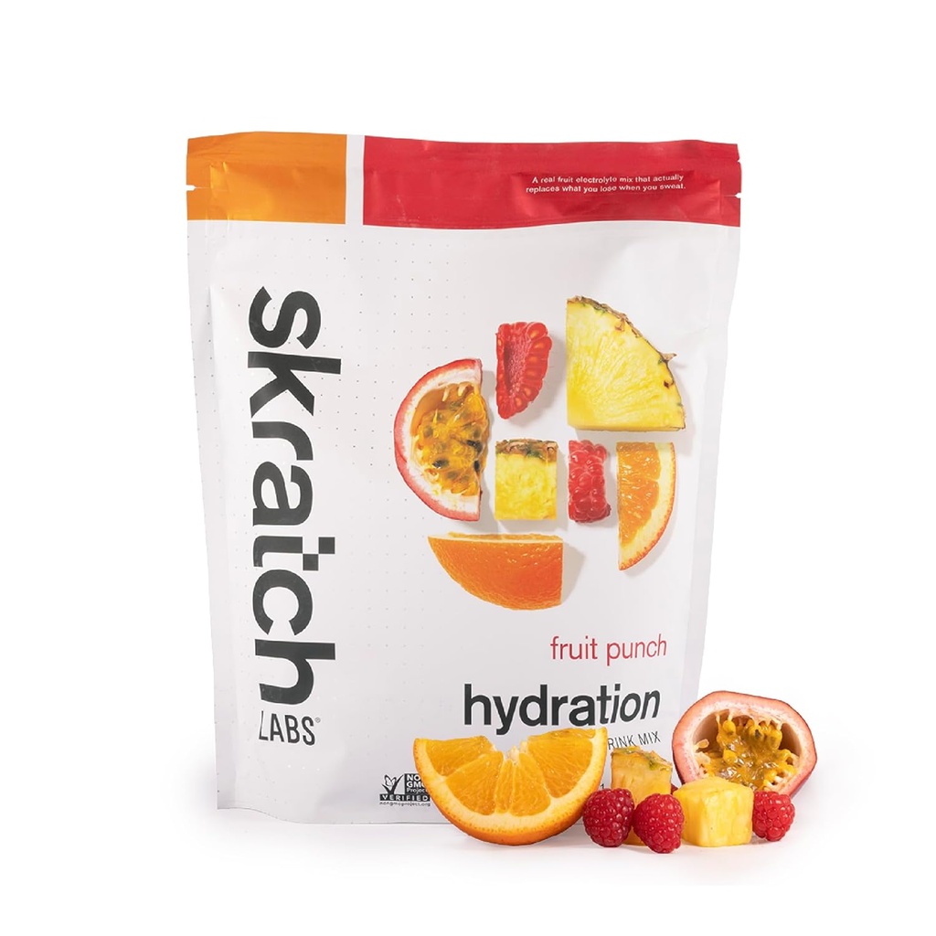 Skrattch Labs Hydration Pulver • 124; Sport Drink Mix • 124; Elektrolytter Pulver til motion, Endurance, og Performance • 124; Frugt Punch • 124; 60 Servering • 124; Non- GMO, Vegan, Kosher