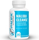 Malibu Cleanse - 15 Day Cleanse - Gut and Colon Support - Advanced Gut Cleanse Detox for Men & Women Cascara Sagrada Bark, Aloe Vera, Psyllium Husk, Pro-Biotics - Made in USA