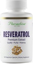 Paradise Herbs Resveratrol, Antioxidant, Super Potent, Ultra Pure, Vegan, Non GMO, Gluten Free, 180 Vegetarian Capsules