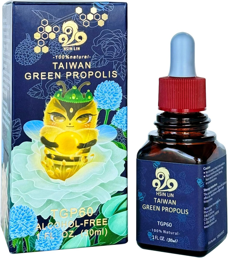 Taiwan Green Propolis, Høj koncentration Propol > 60mg / ml, Næringsstof- Rich, Antioxidant