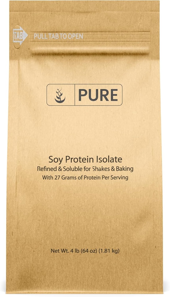 PURE ORIGINALSKE INGREDIENSER Soja Protein Isolat (4 LB) Altid Pure, Ingen Fillers eller Tilsætningsstoffer