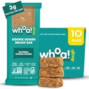 Whoa Dough Spiselige Cookie Dough Bars- Certificeret Non- GMO, Kosher og Gluten Free Bars - Sunde Snack fødevarer - Plante baserede Snacks Made with Real Ingredients - Havregryn Cookie Dough - 10 Pack
