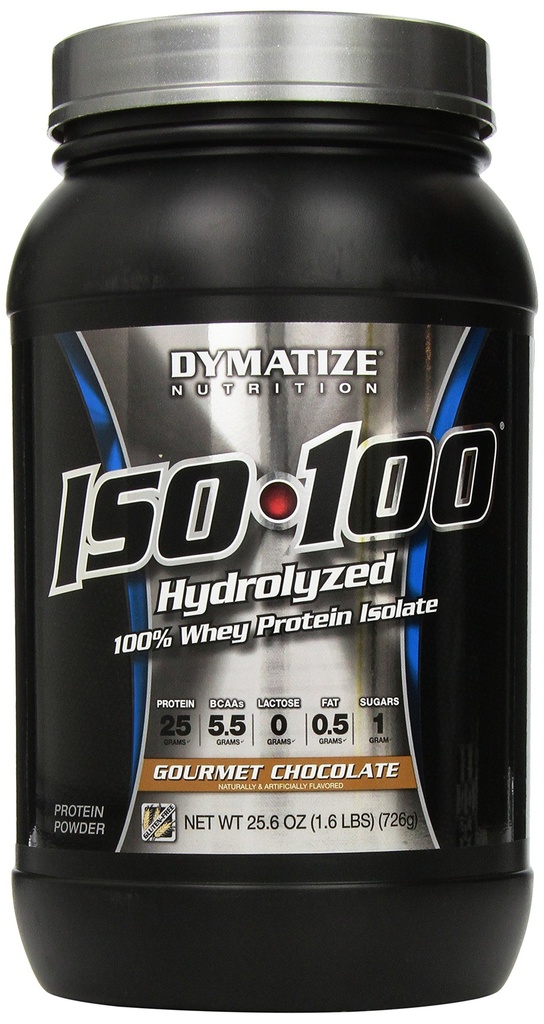 Dymatisere ISO 100 Whey Protein Powder med 25 g hydrolyseret, Chokolade, 1,6 Pund (pakke med 1), 25.6 Ounce