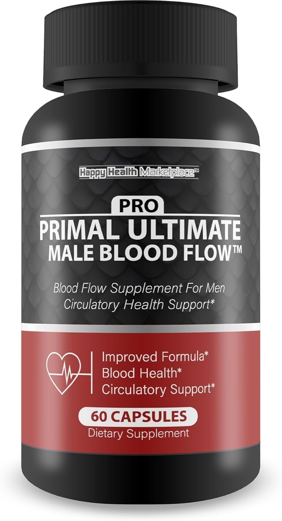 Pro Primal Ultimate Mand Blood Flow - vores bedste avancerede blodcirkulationsstøtte - Blood Flow Pro Primal X Primal Ultimate Max Blood Flow Supplement Powder Kapsler Hele kroppen Cirkulations piller