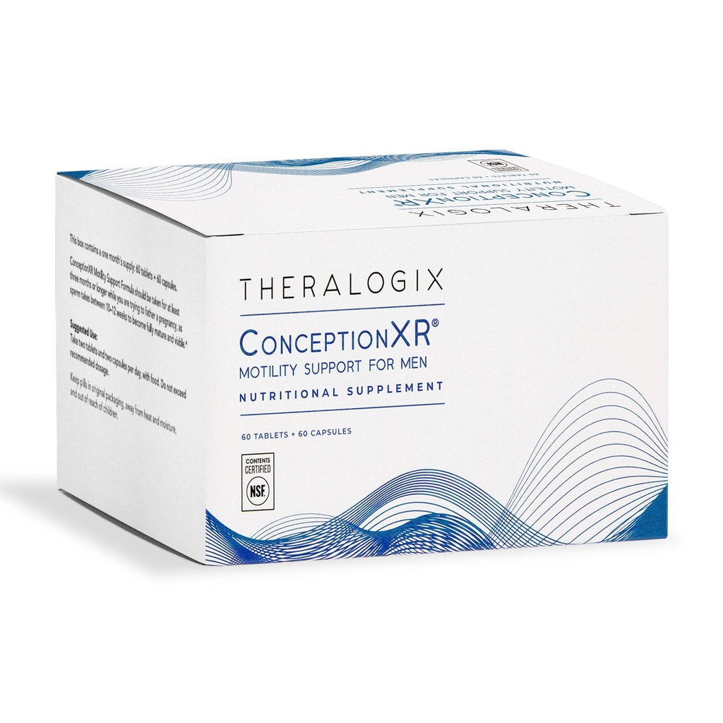 Theralogix ConceptionXR Motilitet Support Formel - Mænds Preconsion Vitaminer for Fertilitet Support - Male Fertilitet Kosttilskud til Sperm Sundhed * - NSF Certified - 60 Tabs + 60 Caps (30-dages Tilgang)