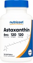 Nutricost Astaxanthin 6 mg, Non- GMO og Gluten Free, 120 Softgels (4 Month Supply)